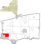 Niagara County New York incorporated and unincorporated areas Niagara highlighted